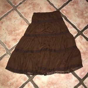 Midi brown skirt